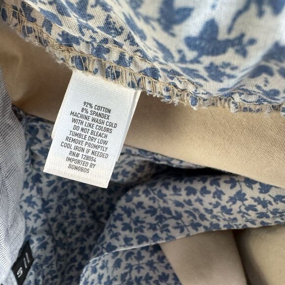 Bonobos Chino Shorts Mens 40 Beige 7" Inseam Flat Front Classic Lightweight - Picture 6 of 7